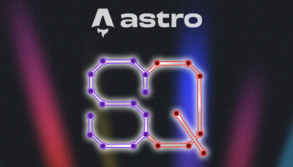 Astro rays wallpaper combined with site logo